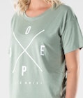 Dope Grand 2X-UP T-shirt Dames Faded Green