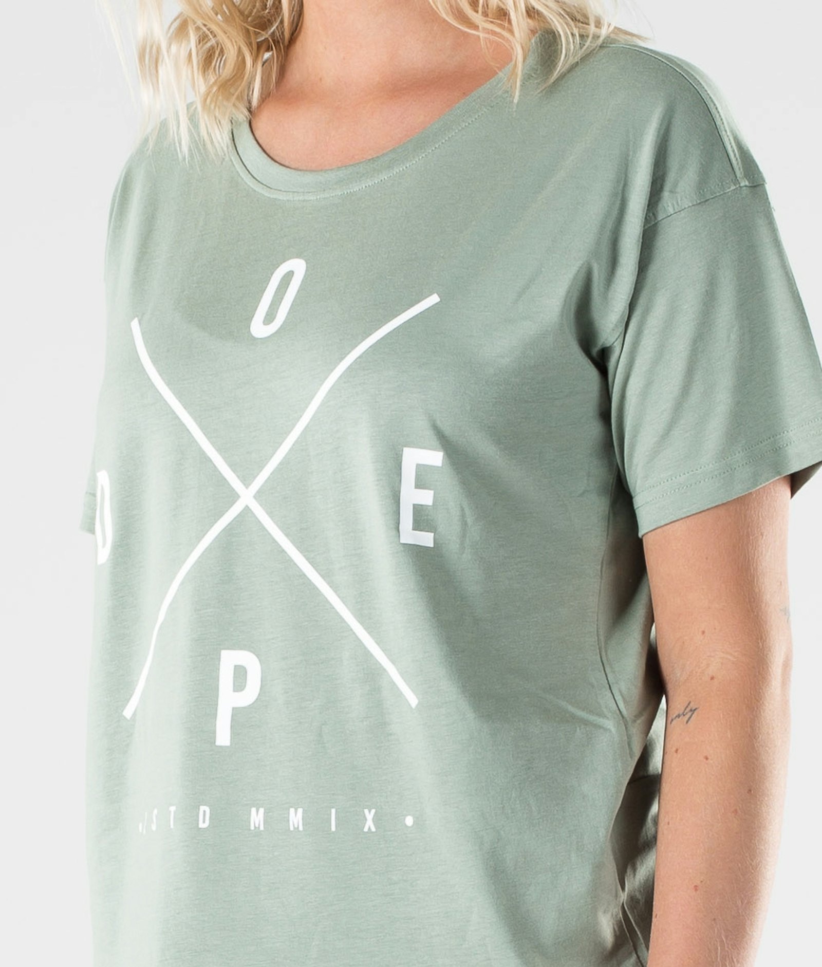 Dope Grand 2X-UP T-shirt Kobiety Faded Green