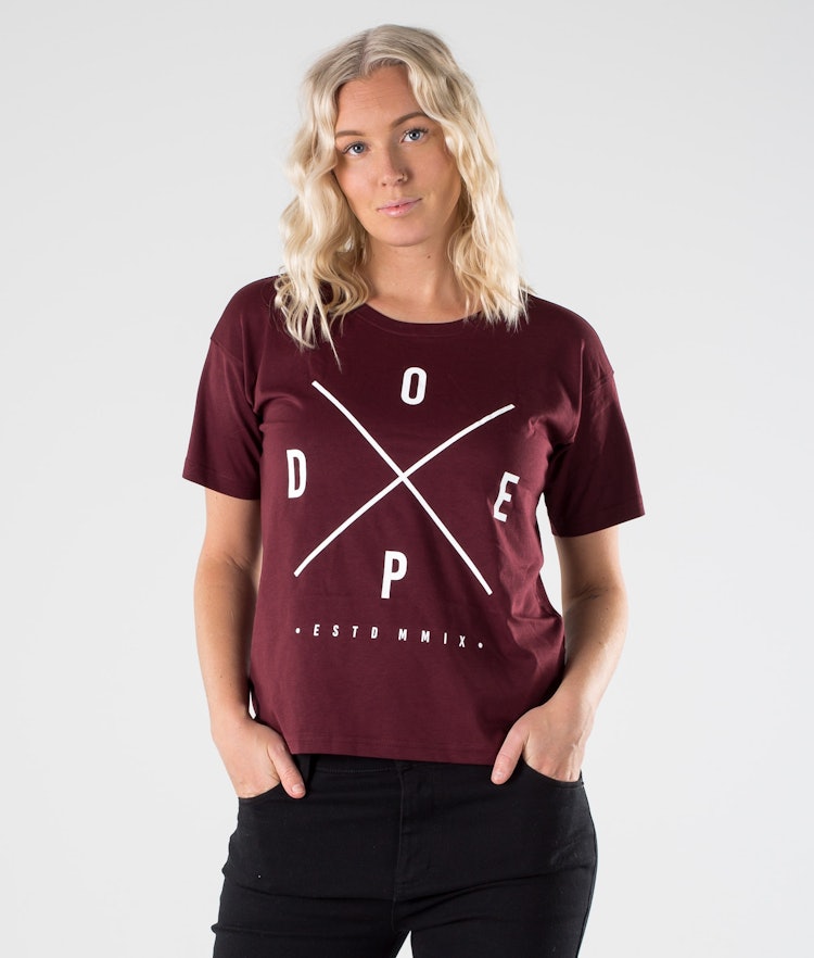 Dope Grand 2X-UP T-paita Naiset Burgundy