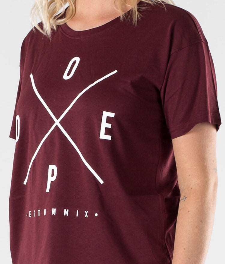Dope Grand 2X-UP T-shirt Women Burgundy