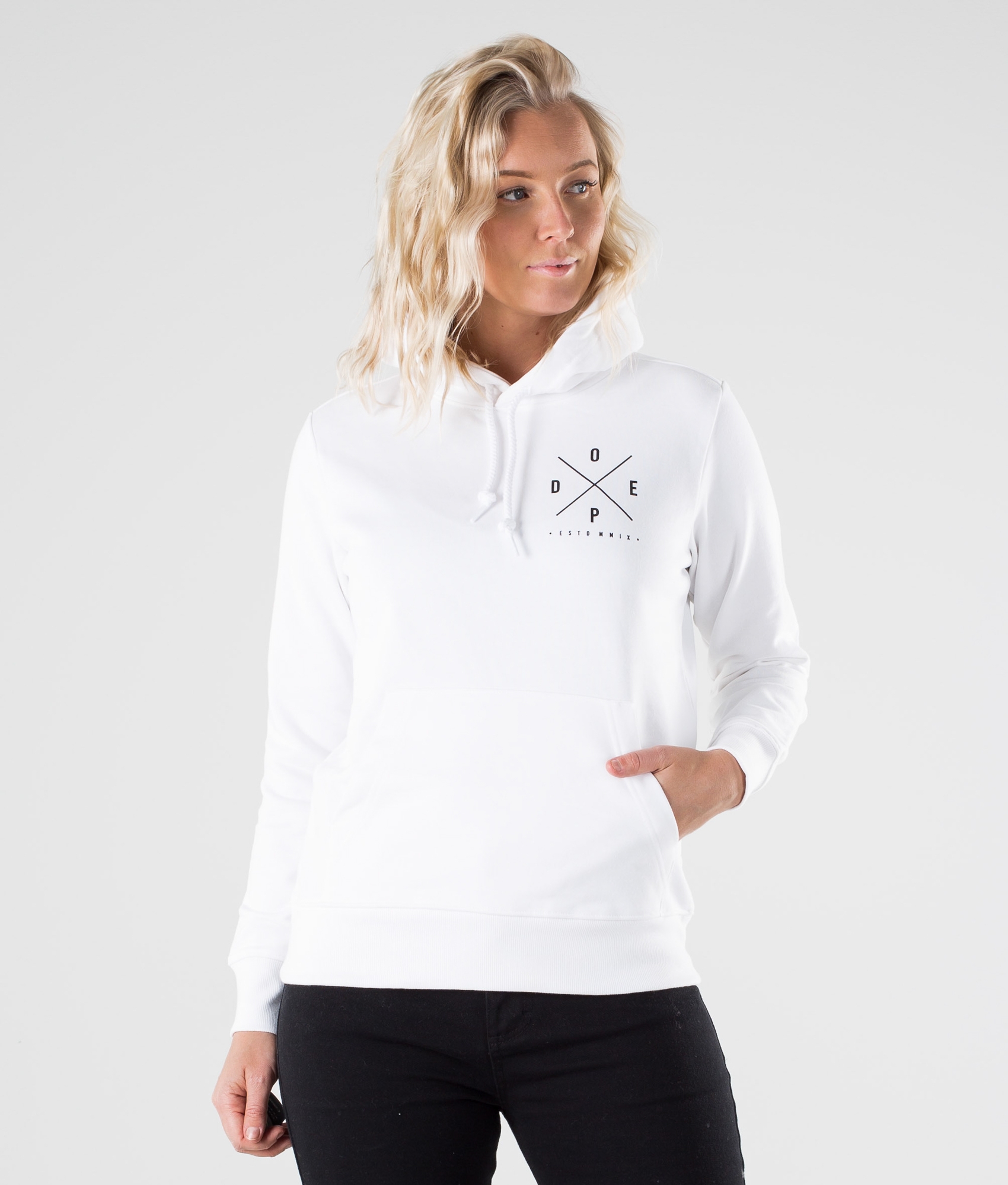 White discount hoodie dames