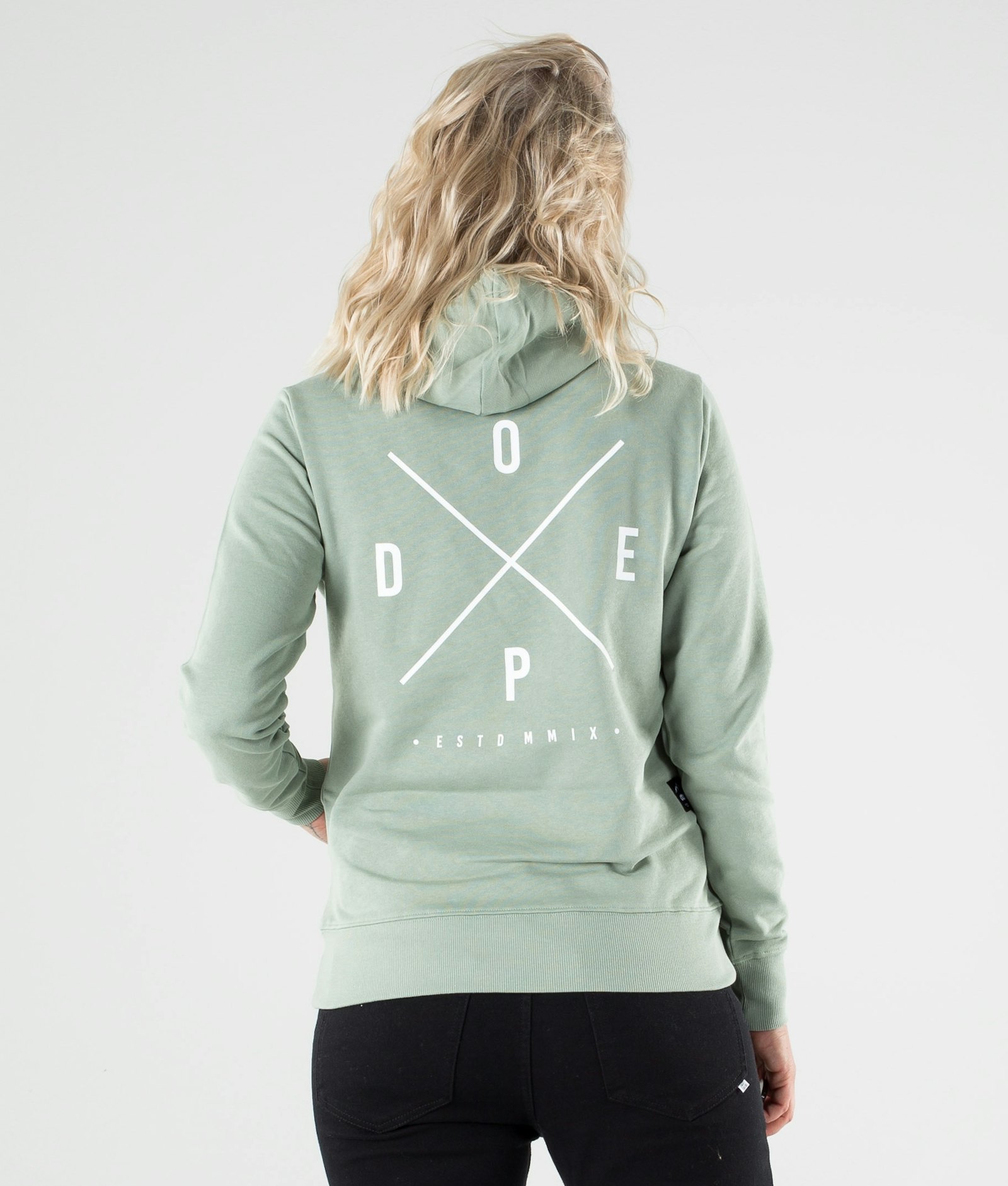 Dope Copain 2X-UP Hoodie Dame Faded Green