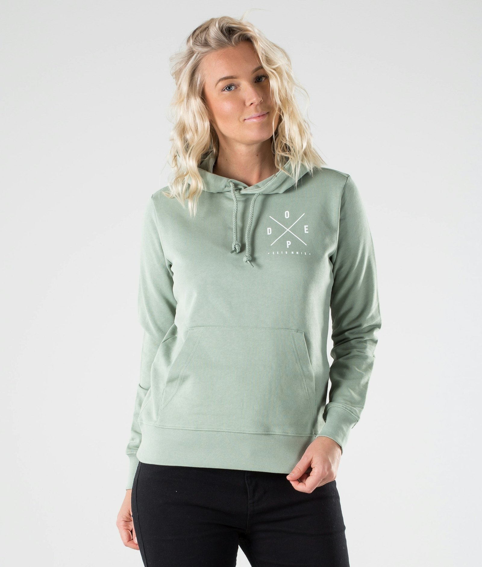Dope Copain 2X-UP Hoodie Dame Faded Green