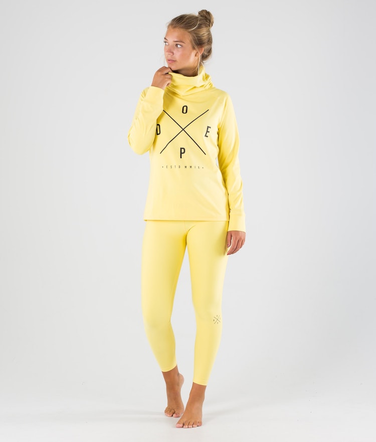 Dope Snuggle W Baselayer tights Dame 2X-Up Faded Yellow