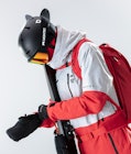 Fawk 2020 Ski Jacket Men Light Grey/Red, Image 3 of 9
