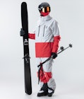 Fawk 2020 Ski Jacket Men Light Grey/Red, Image 8 of 9
