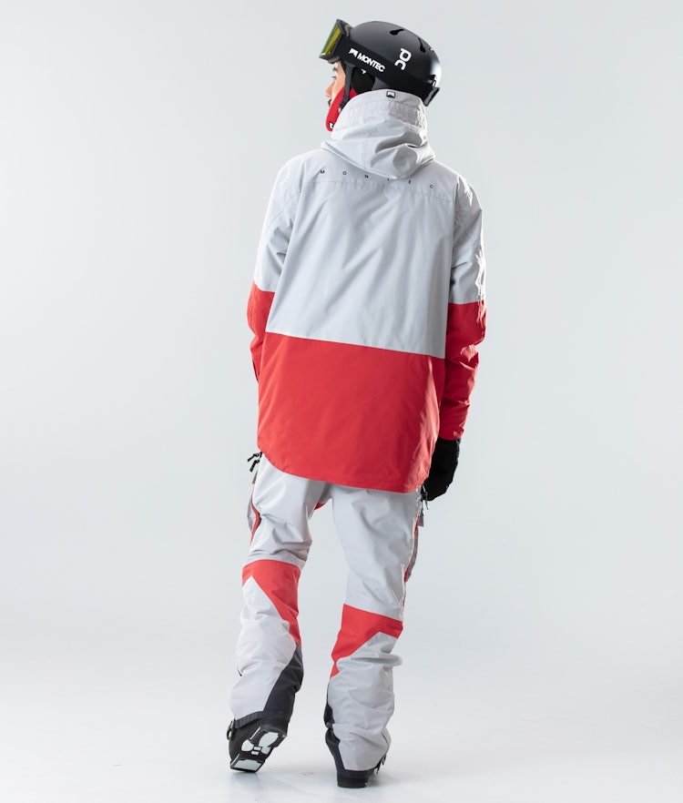 Fawk 2020 Manteau Ski Homme Light Grey/Red, Image 9 sur 9