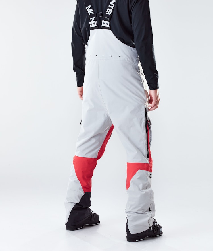 Fawk 2020 Pantalon de Ski Homme Light Grey/Red
