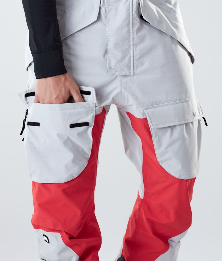 Montec Fawk 2020 Ski Pants Men Light Grey/Red