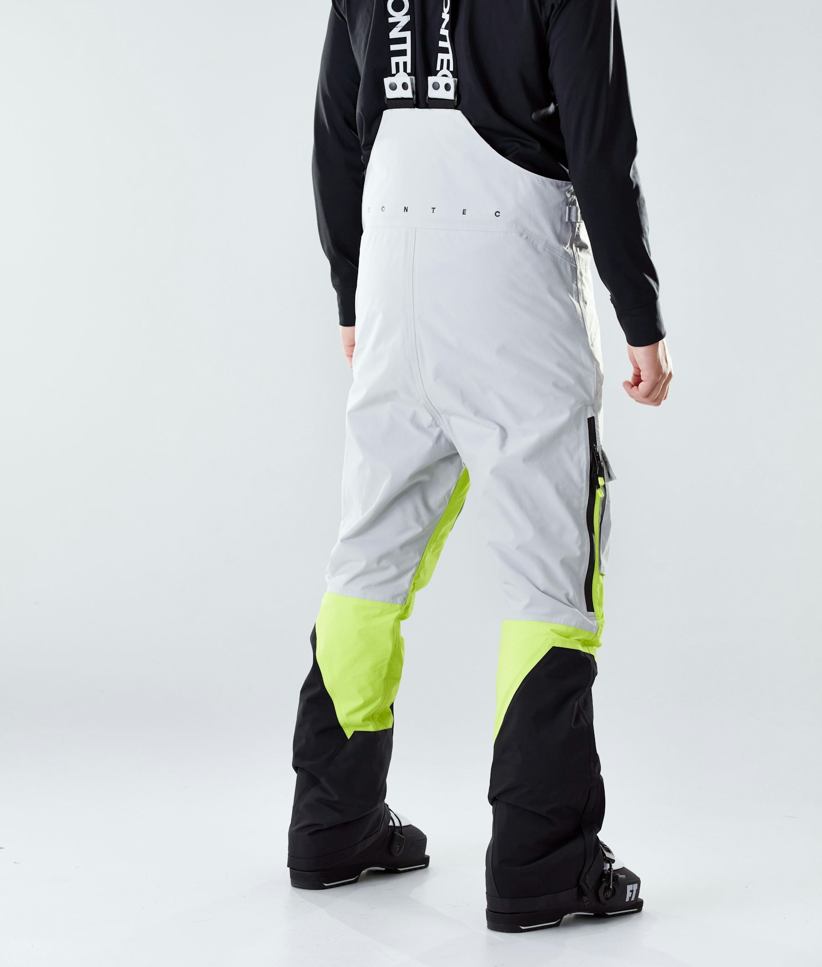Fawk 2020 Pantalon de Ski Homme Light Grey/Neon Yellow/Black