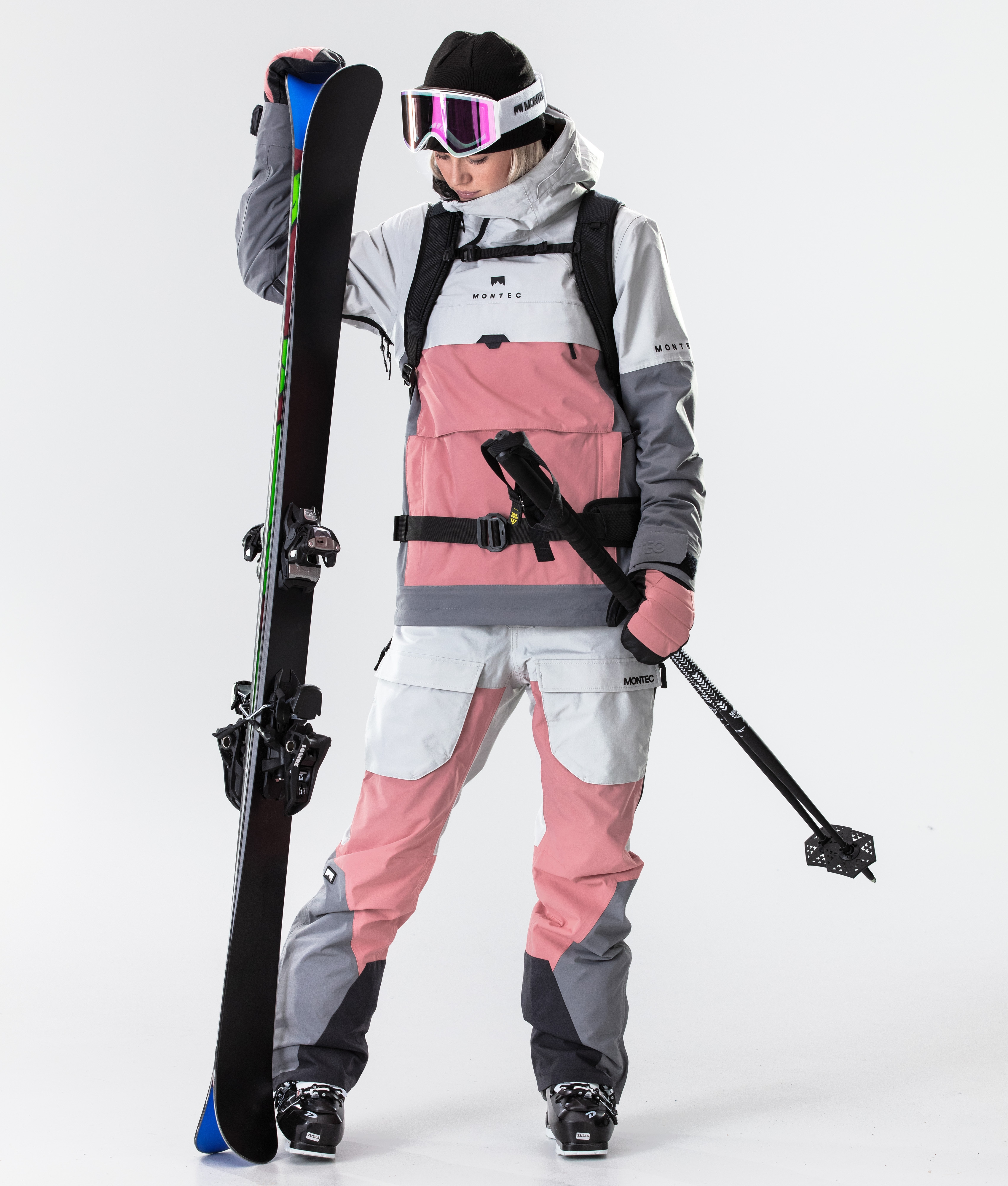 Dune W 2020 Ski Jacket Light Grey/Pink/Light Pearl | Montecwear.com