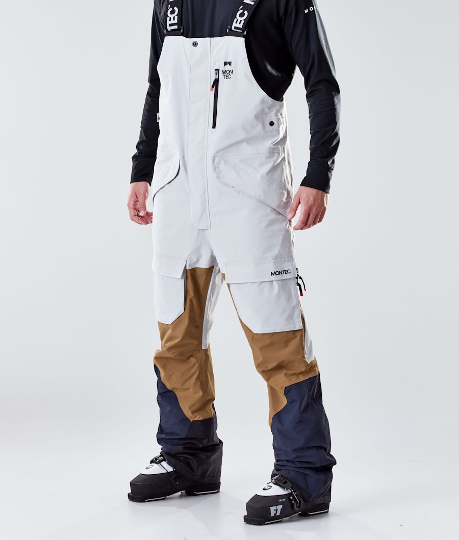 Fawk 2020 Ski Pants Men Light Grey/Gold/Marine