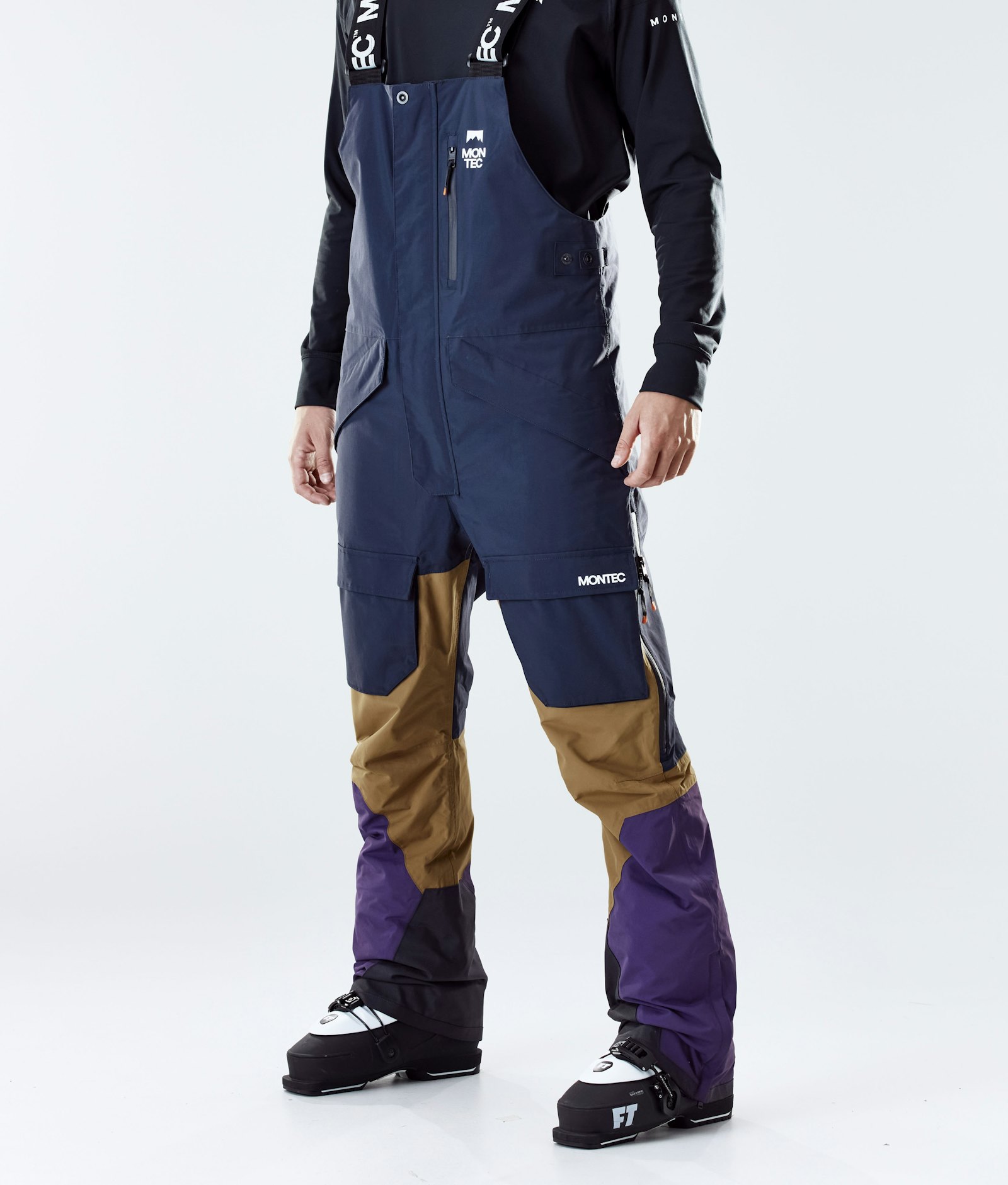 Montec Fawk 2020 Spodnie Narciarskie Mężczyźni Marine/Gold/Purple