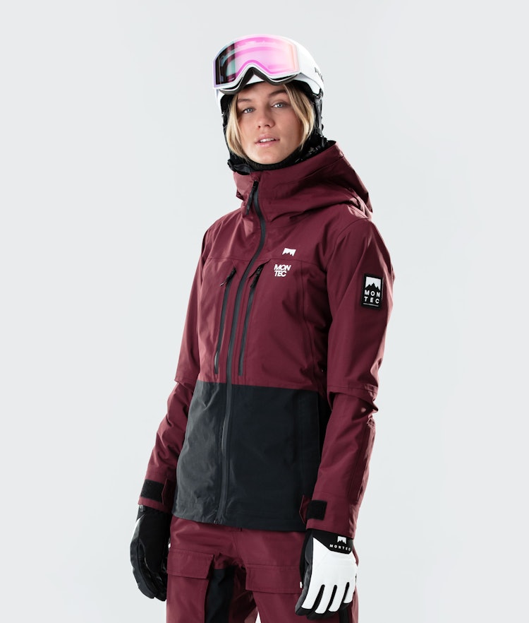 Montec Fawk W 2020 Pantalones Esquí Mujer Burgundy/Black - Color Burdeos