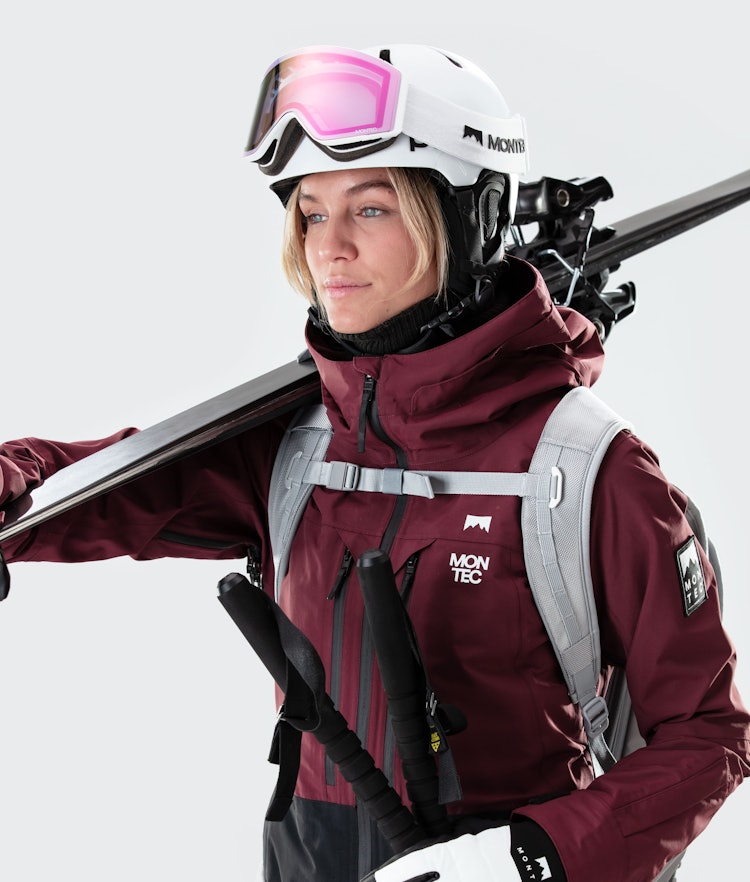 Moss W 2020 Ski jas Dames Burgundy/Black, Afbeelding 3 van 8