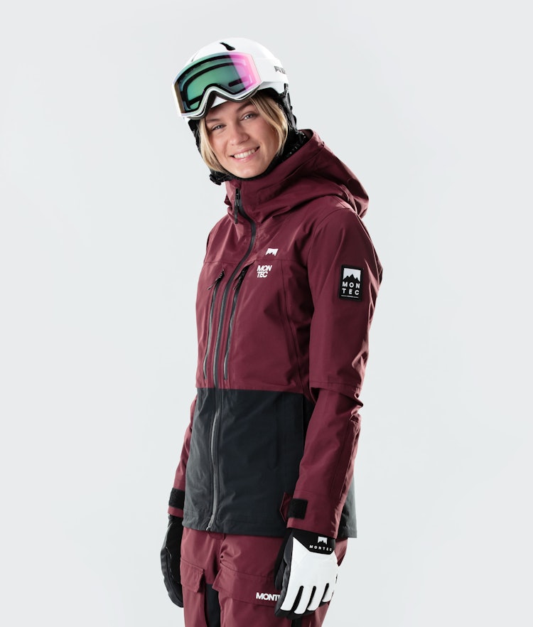 Moss W 2020 Ski Jacket Women Burgundy/Black, Image 4 of 8