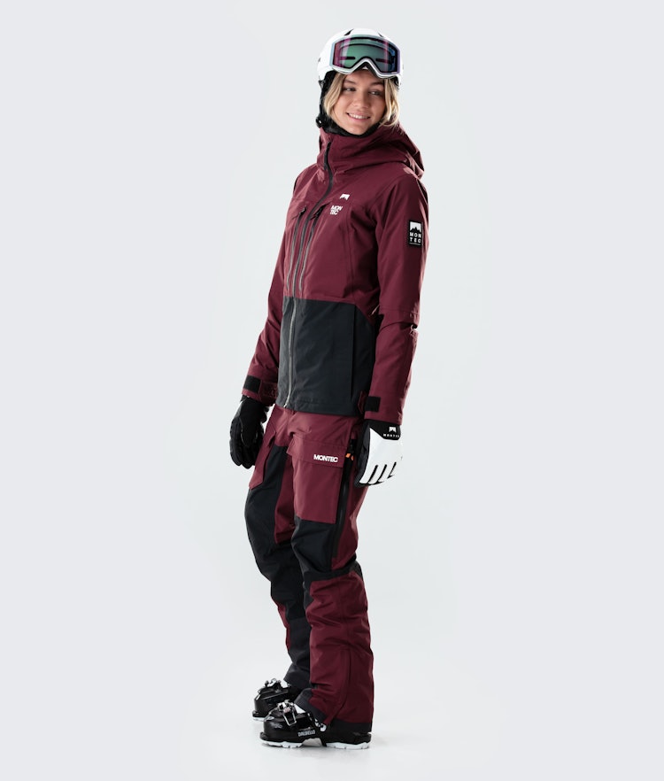 Moss W 2020 Ski Jacket Women Burgundy/Black, Image 7 of 8