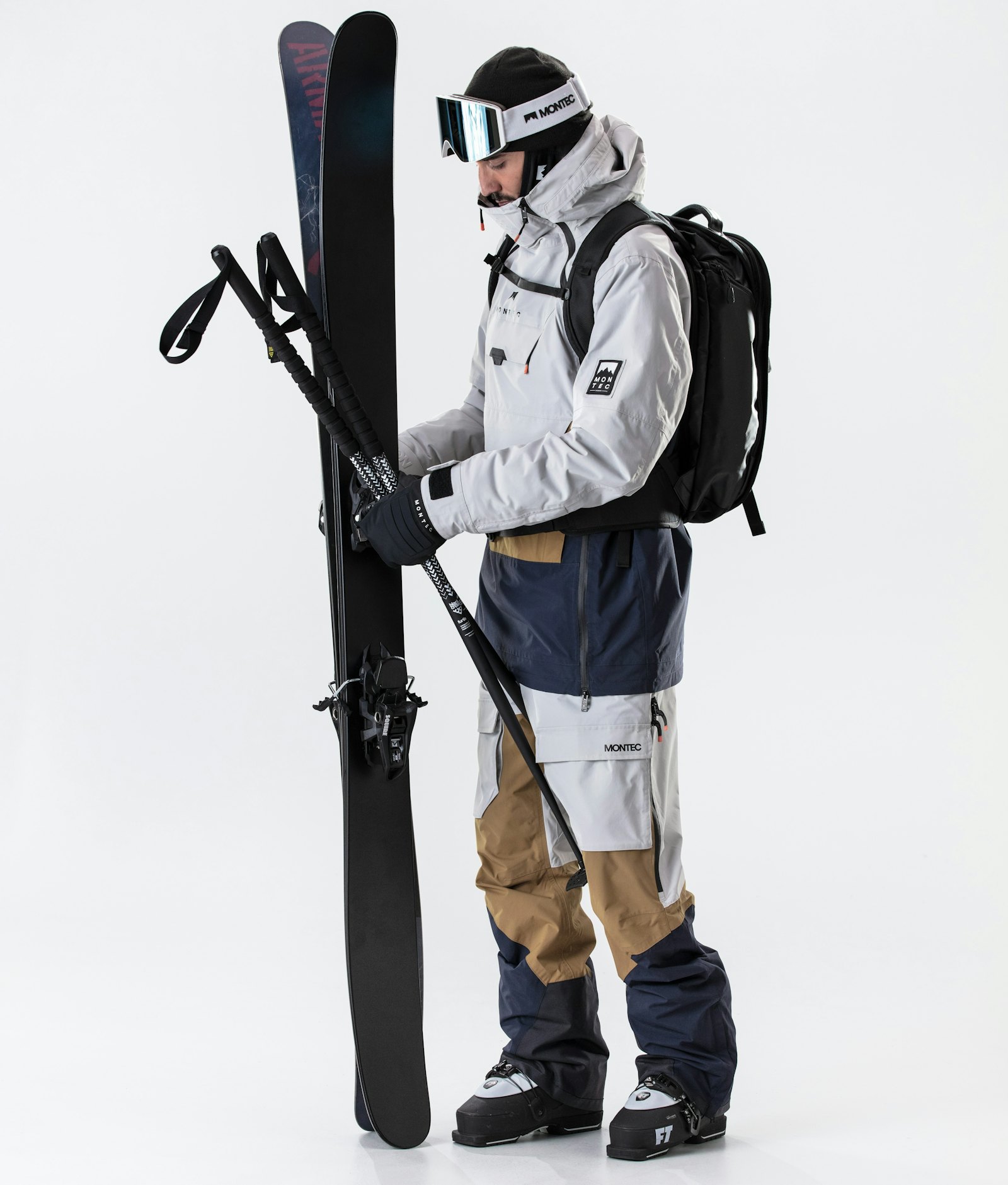 Montec Doom 2020 Ski Jacket Men Light Grey/Gold/Marine