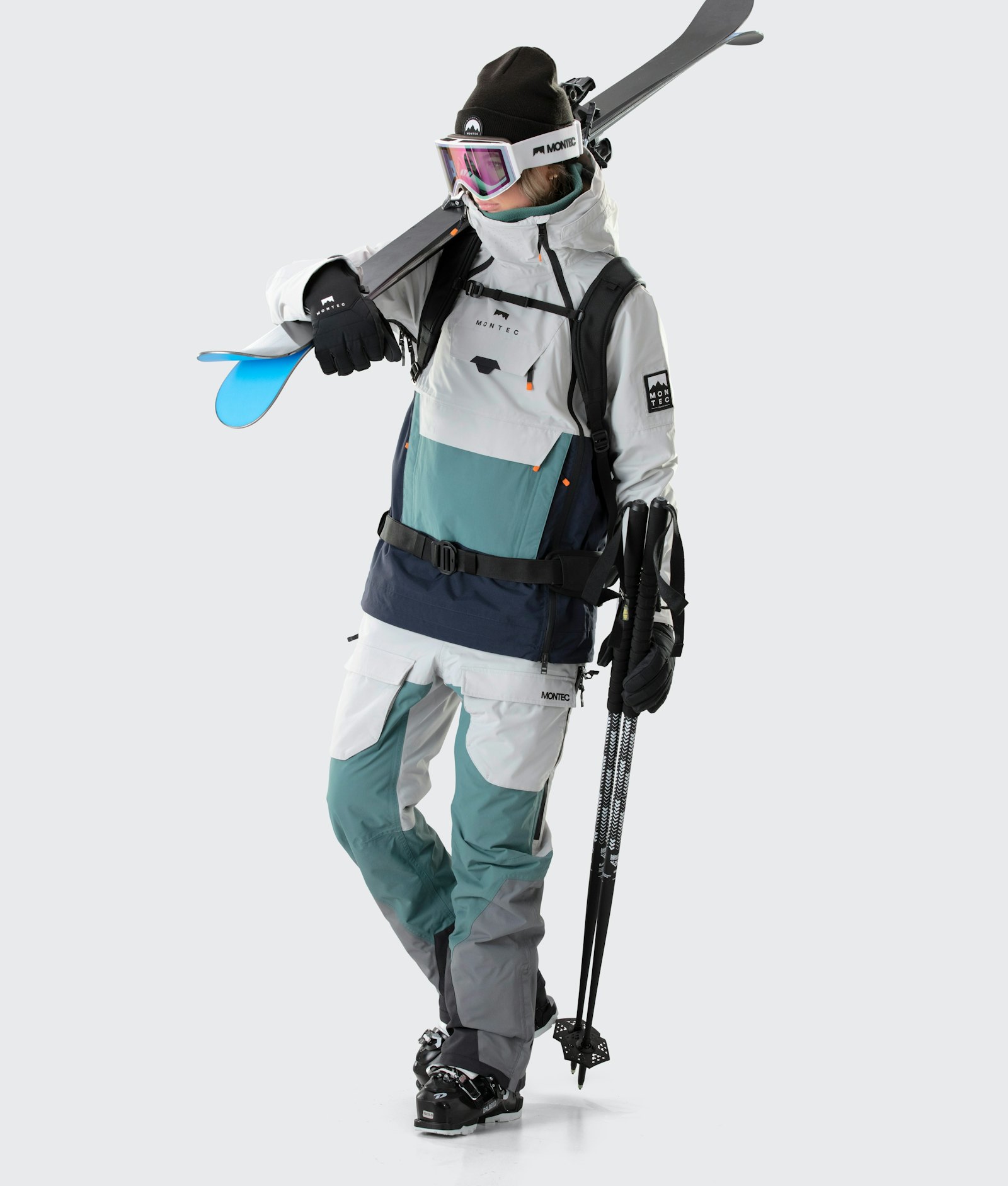Montec Doom W 2020 Ski Jacket Women Light Grey/Atlantic/Marine