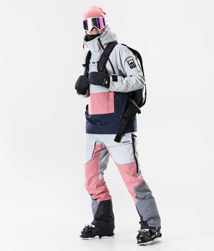 Montec Doom W 2020 Veste de Ski Femme Light Grey/Pink/Marine