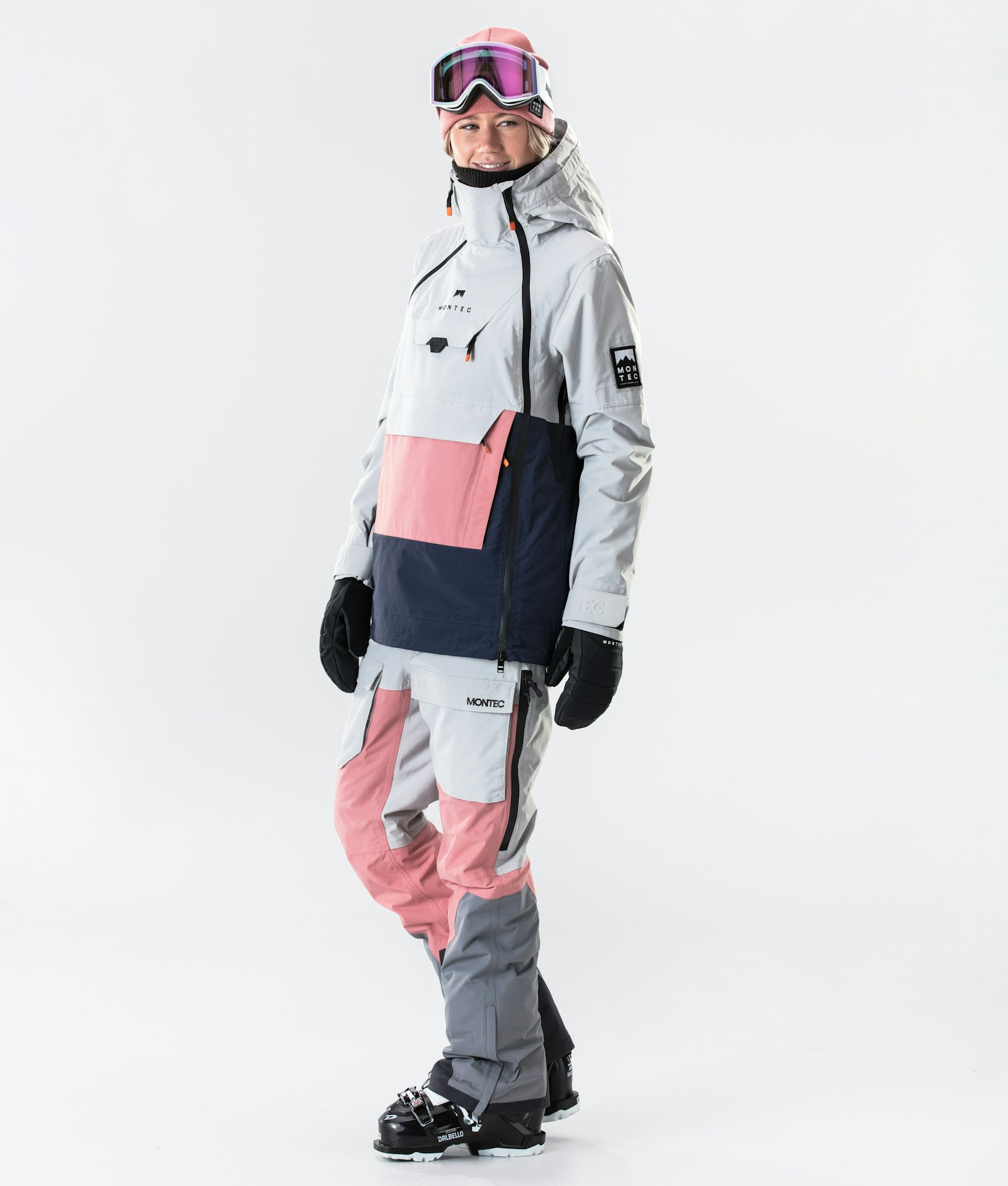 Doom W 2020 Veste de Ski Femme Light Grey/Pink/Marine