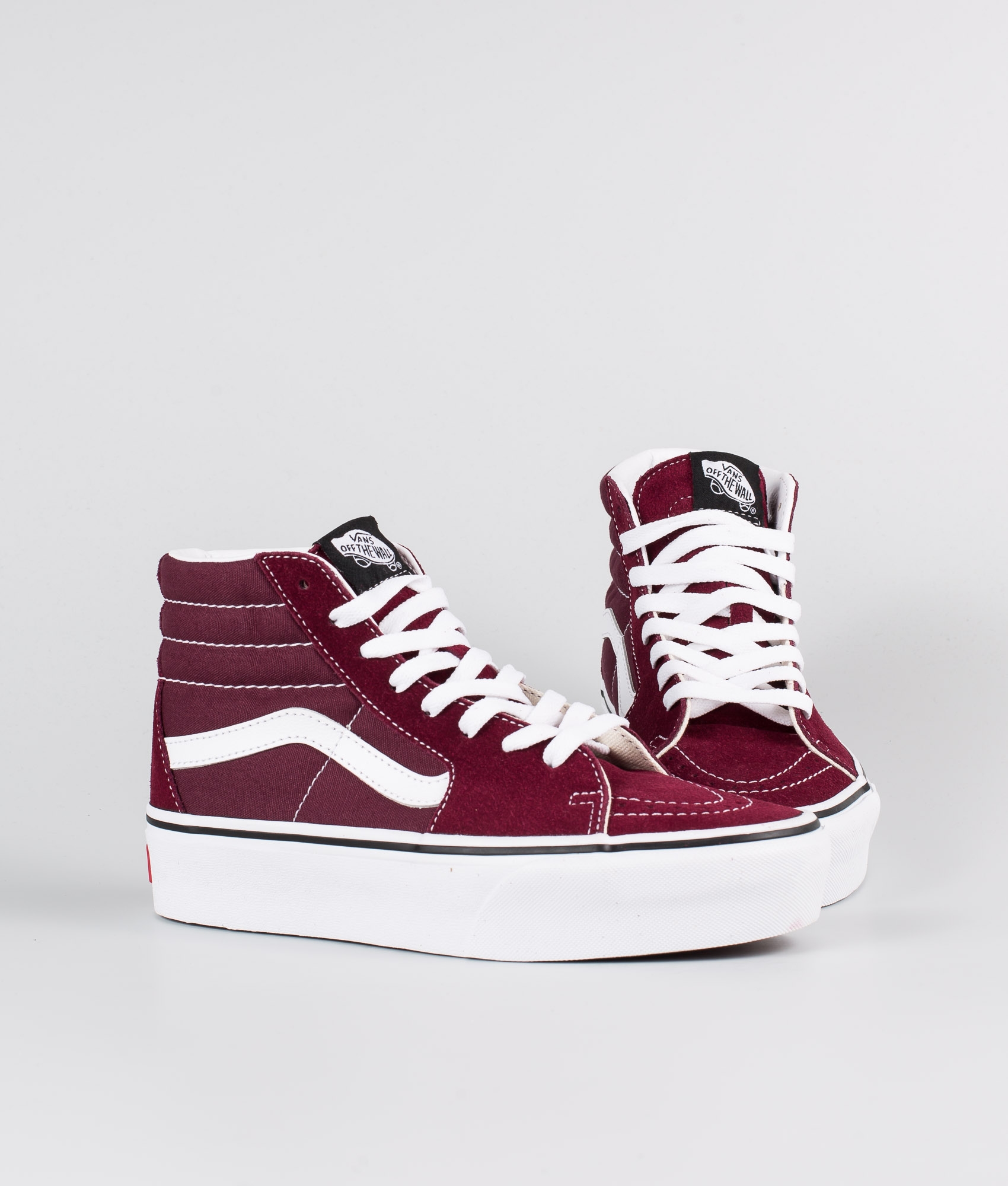 vans platform burgundy