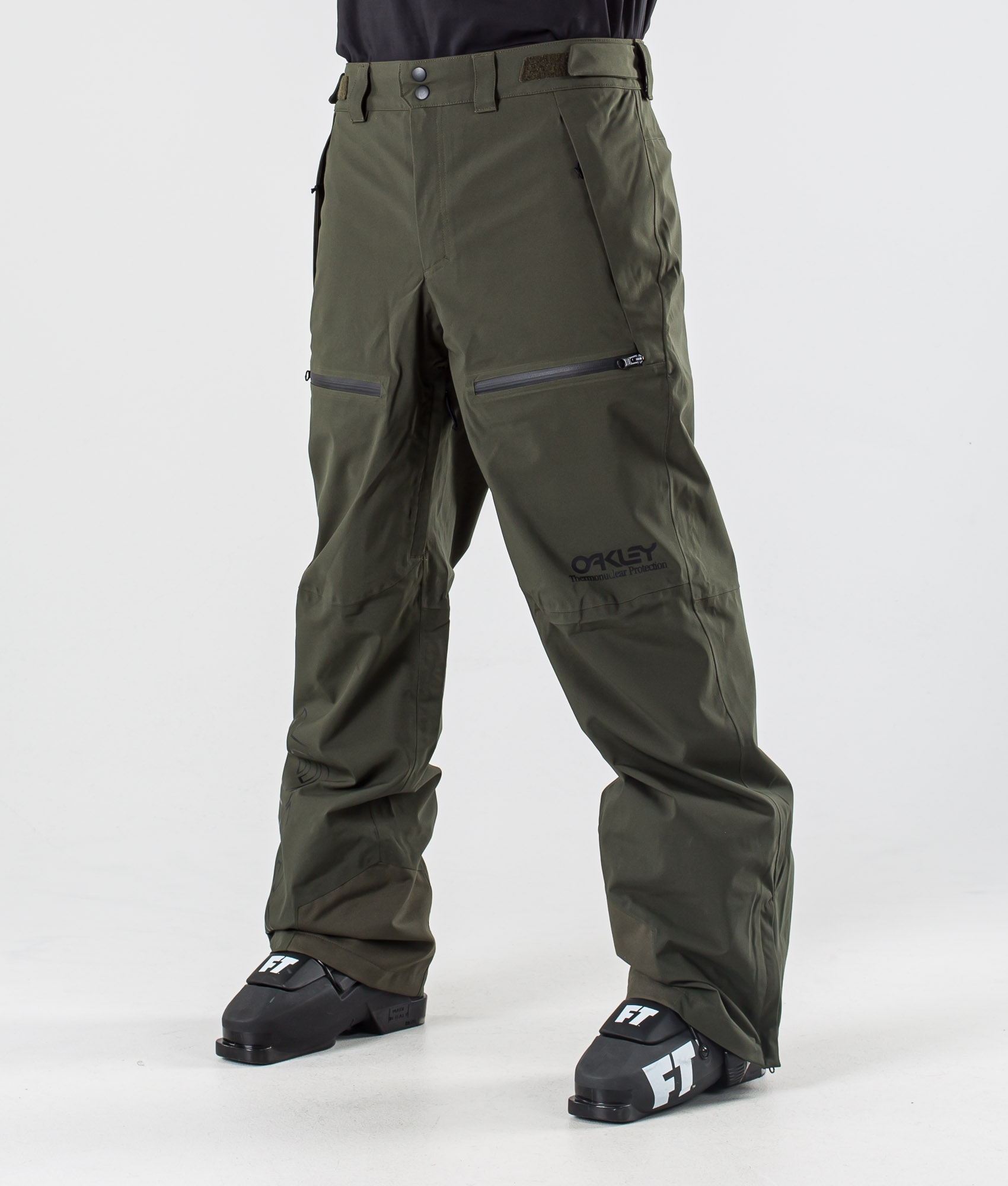 dark green snow pants