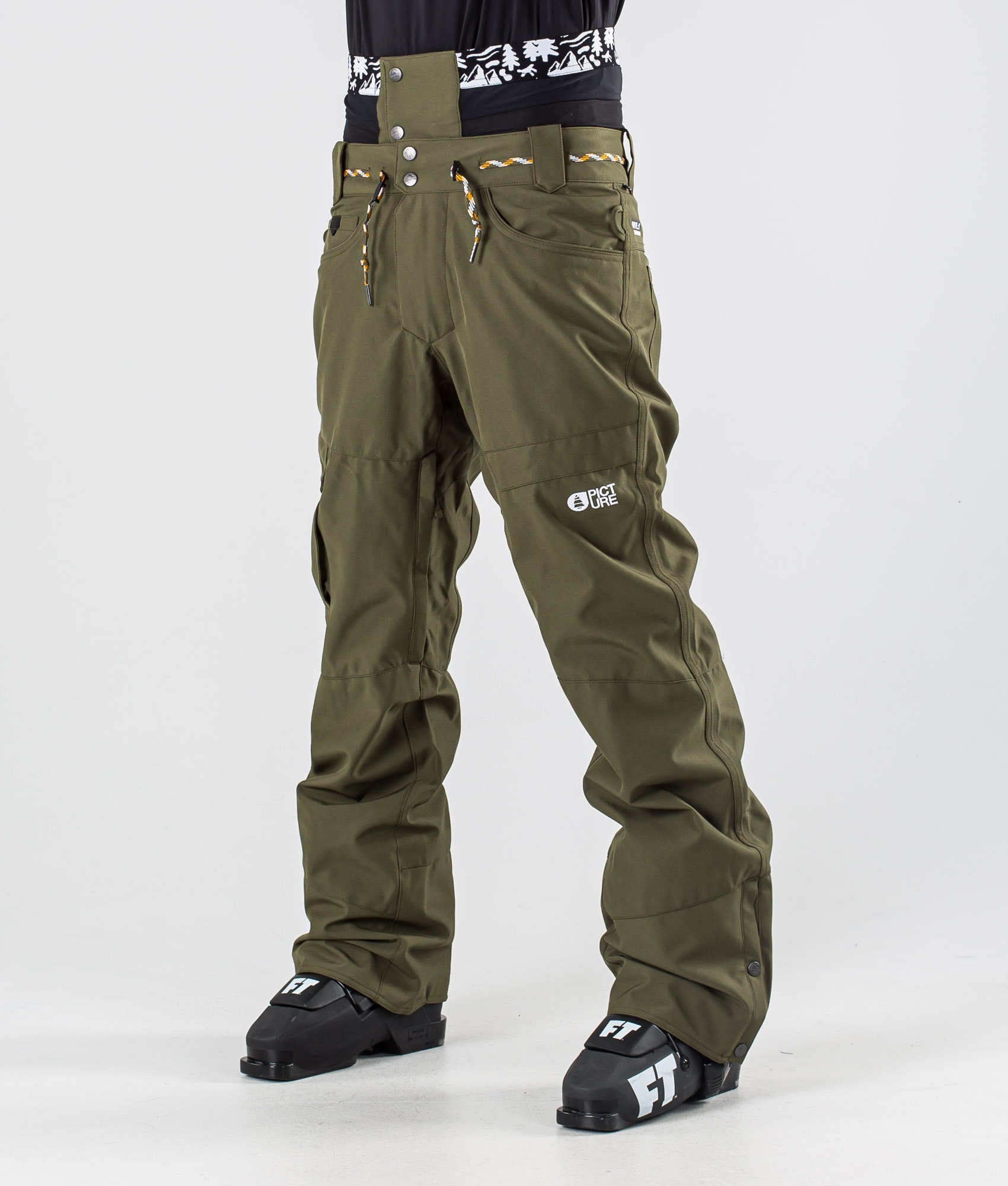 army green snow pants