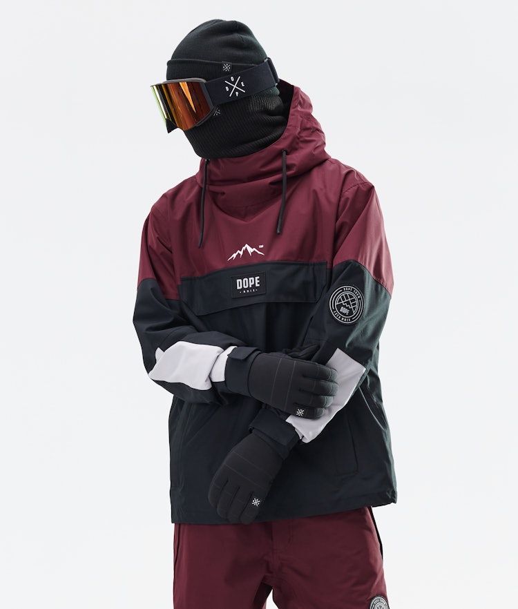 Dope Blizzard 2020 Snowboard Jacket Men Limited Edition Burgundy Multicolour