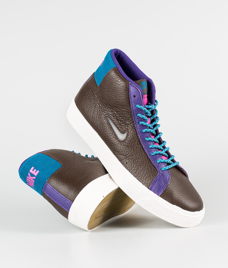 Nike Zoom Blazer Mid Premium Shoes Baroque Brown/White-Green Abyss