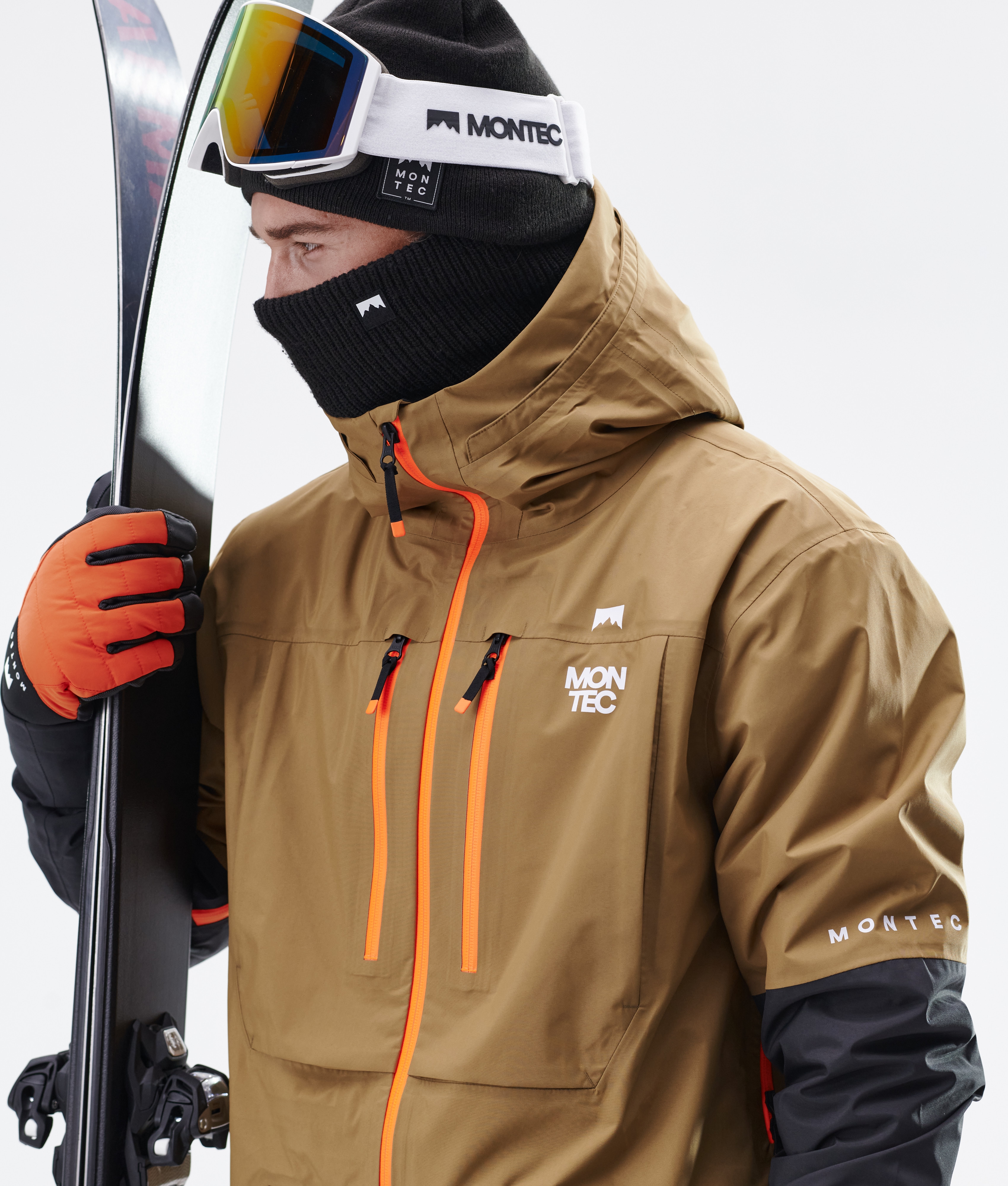 Montec Fenix 3L Men's Ski Jacket Gold/Black