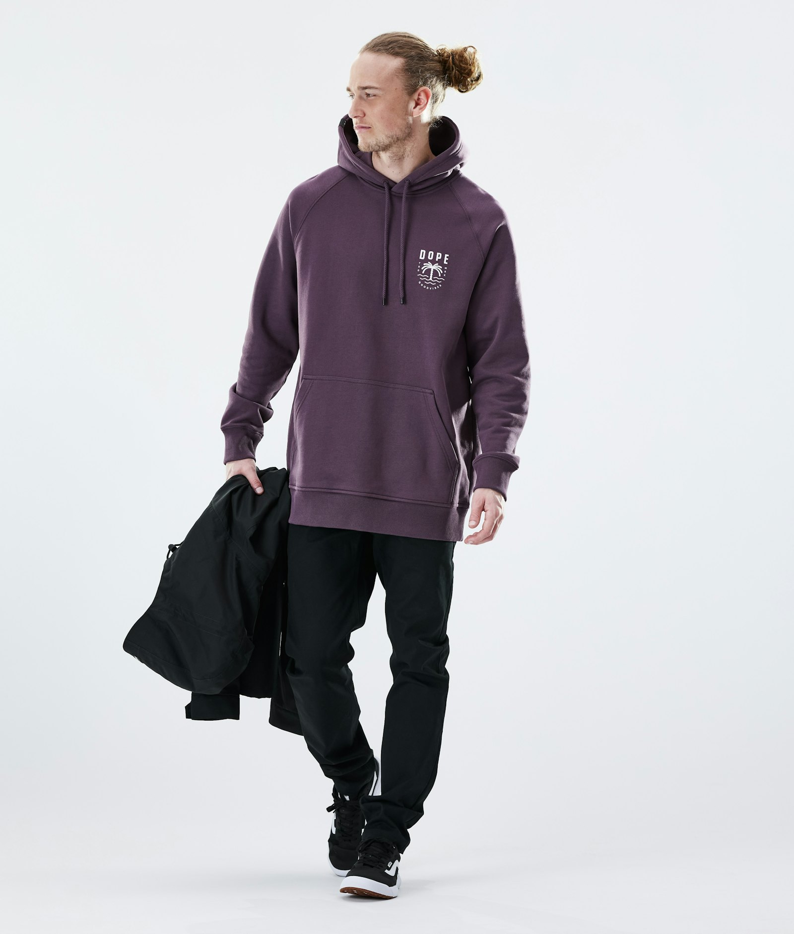 Daily Hoodie Heren Palm Faded Grape