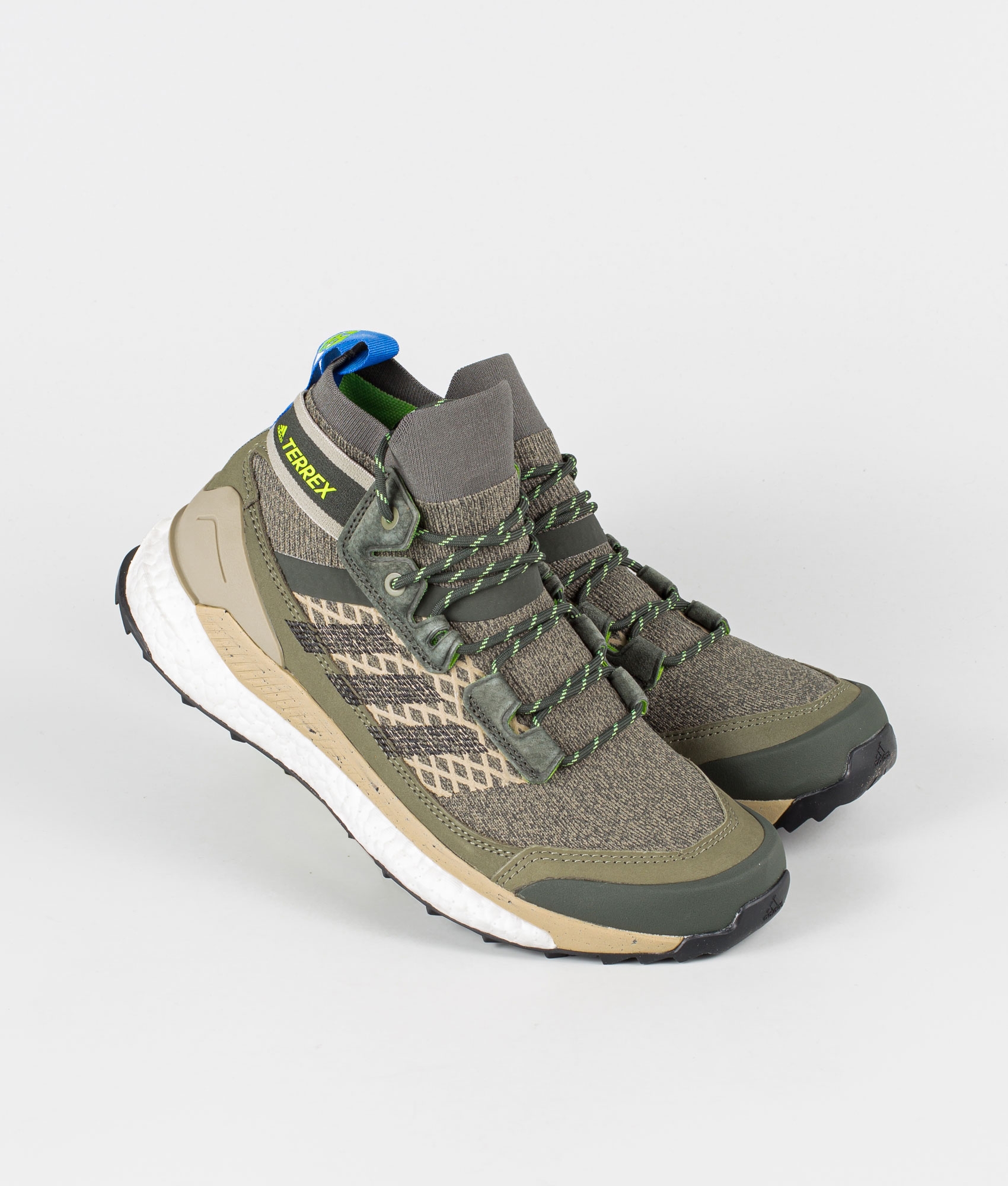 Adidas Terrex Free Hiker Blue Shoes Legacy Green/Core Black/Signal Green