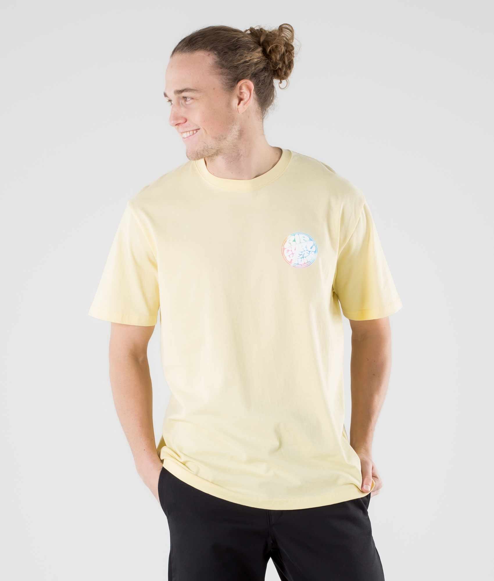 pastel yellow t shirt