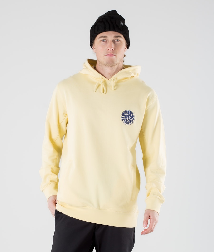 Rip Curl Os Pop Over Print Hood Pale Yellow