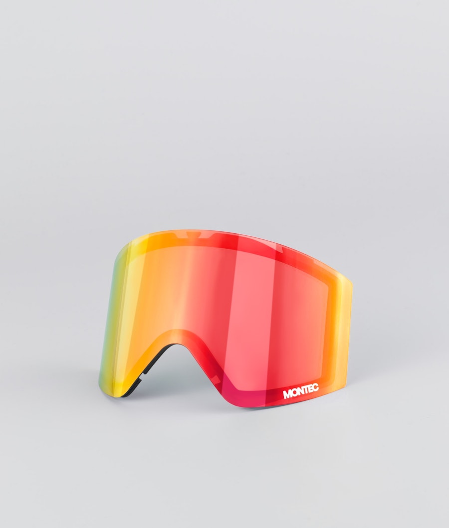 Montec Scope 2020 Goggle Lens Medium Ecran de remplacement pour masque de ski Ruby Red