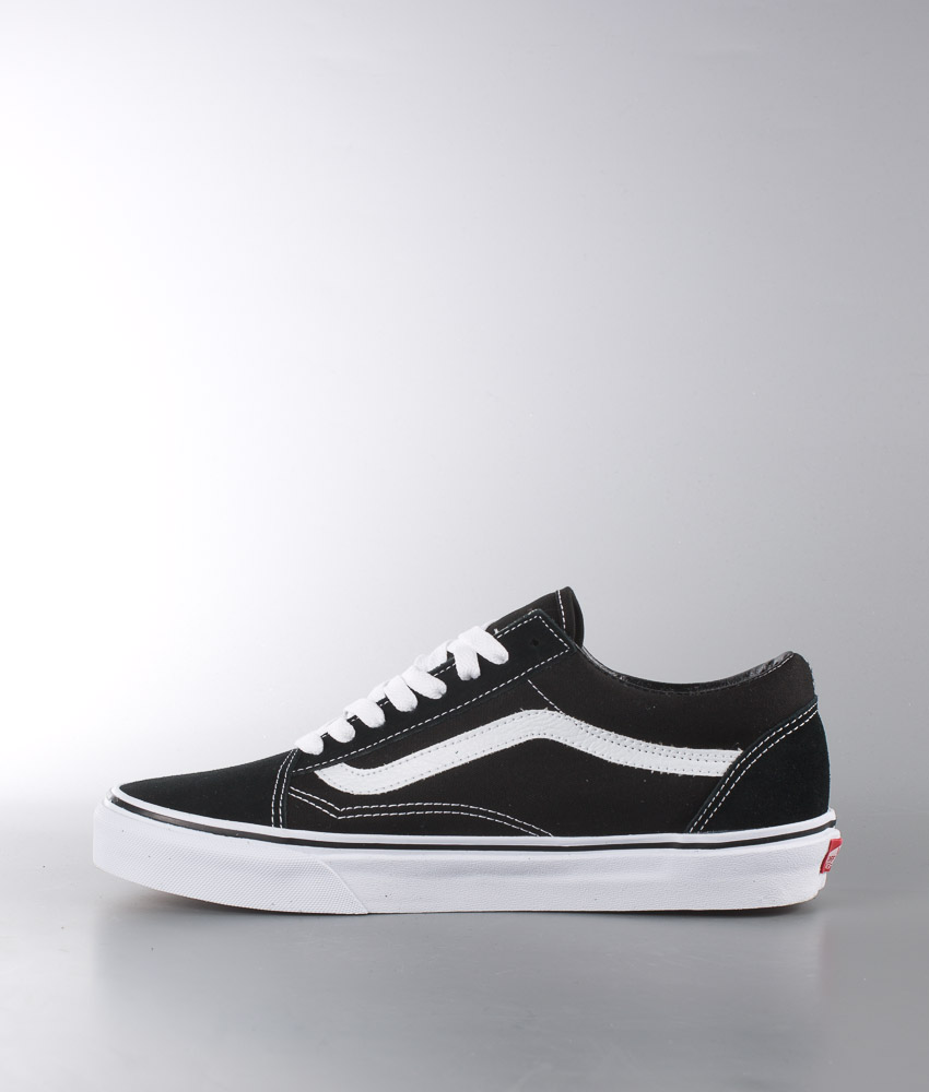womans black and white vans