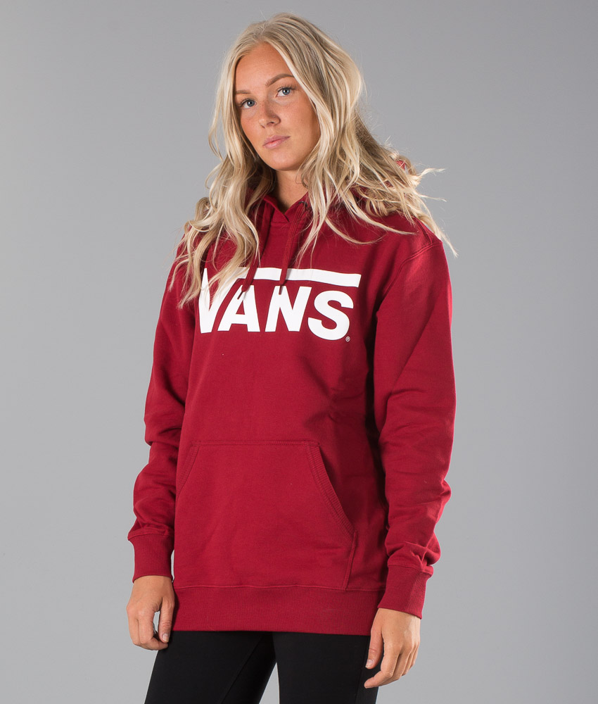 vans red and white hoodie