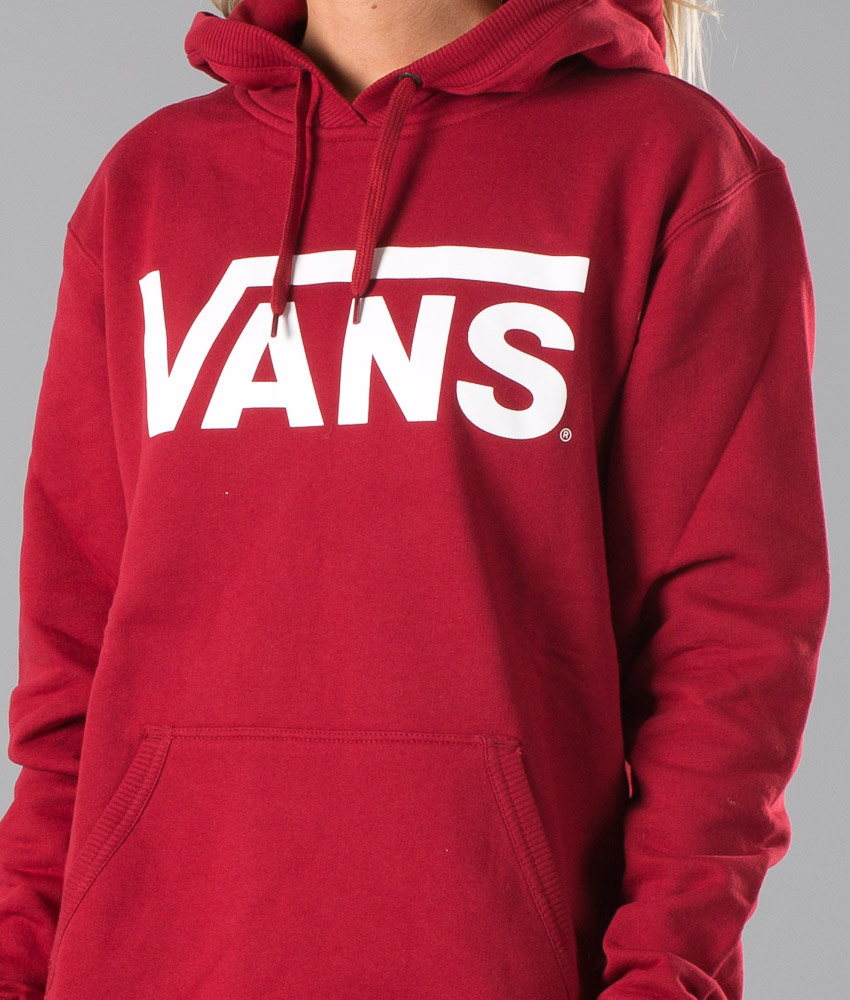 vans red and white hoodie