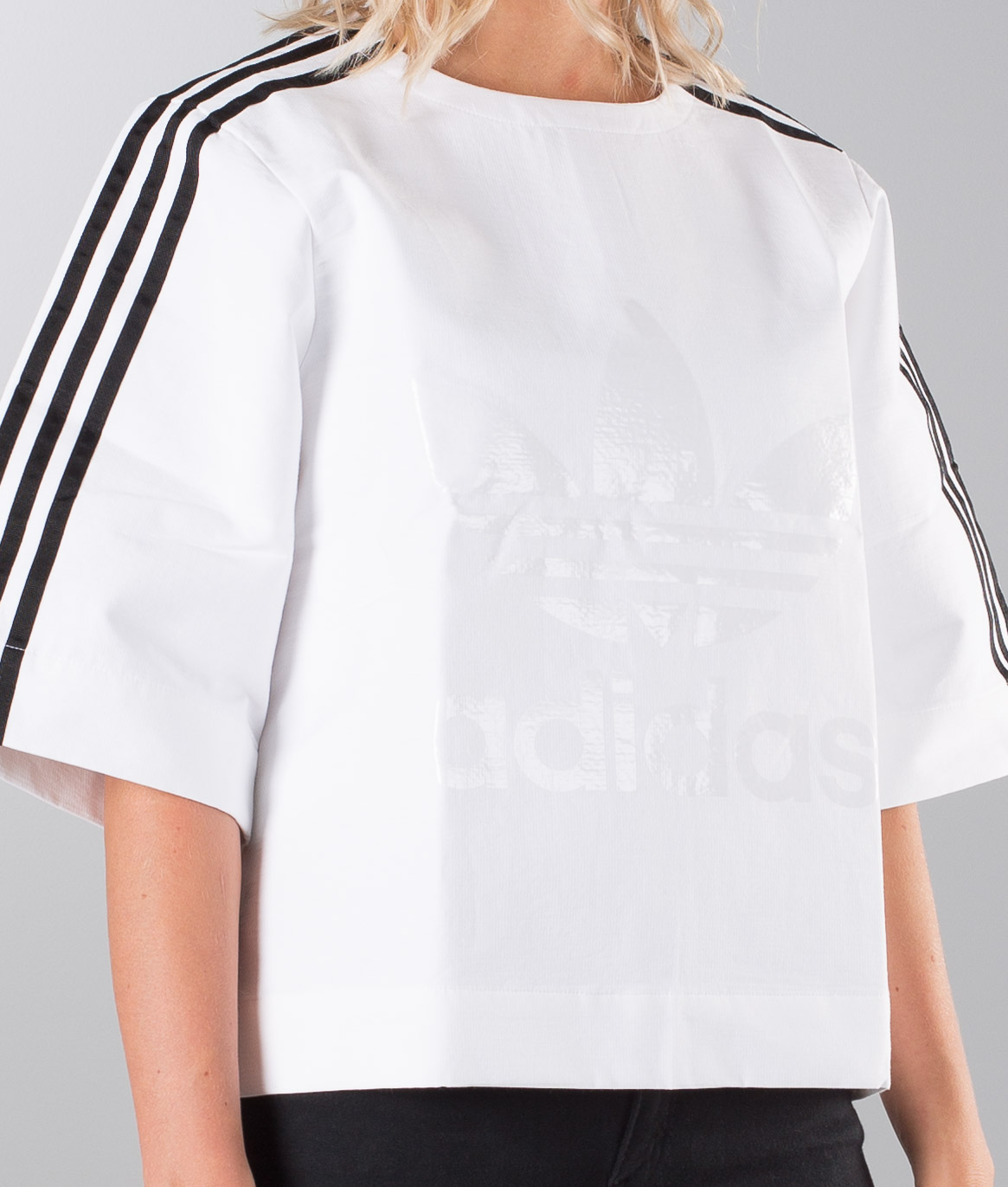 white adidas shirt