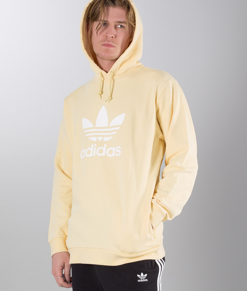 adidas trefoil hoodie mist sun