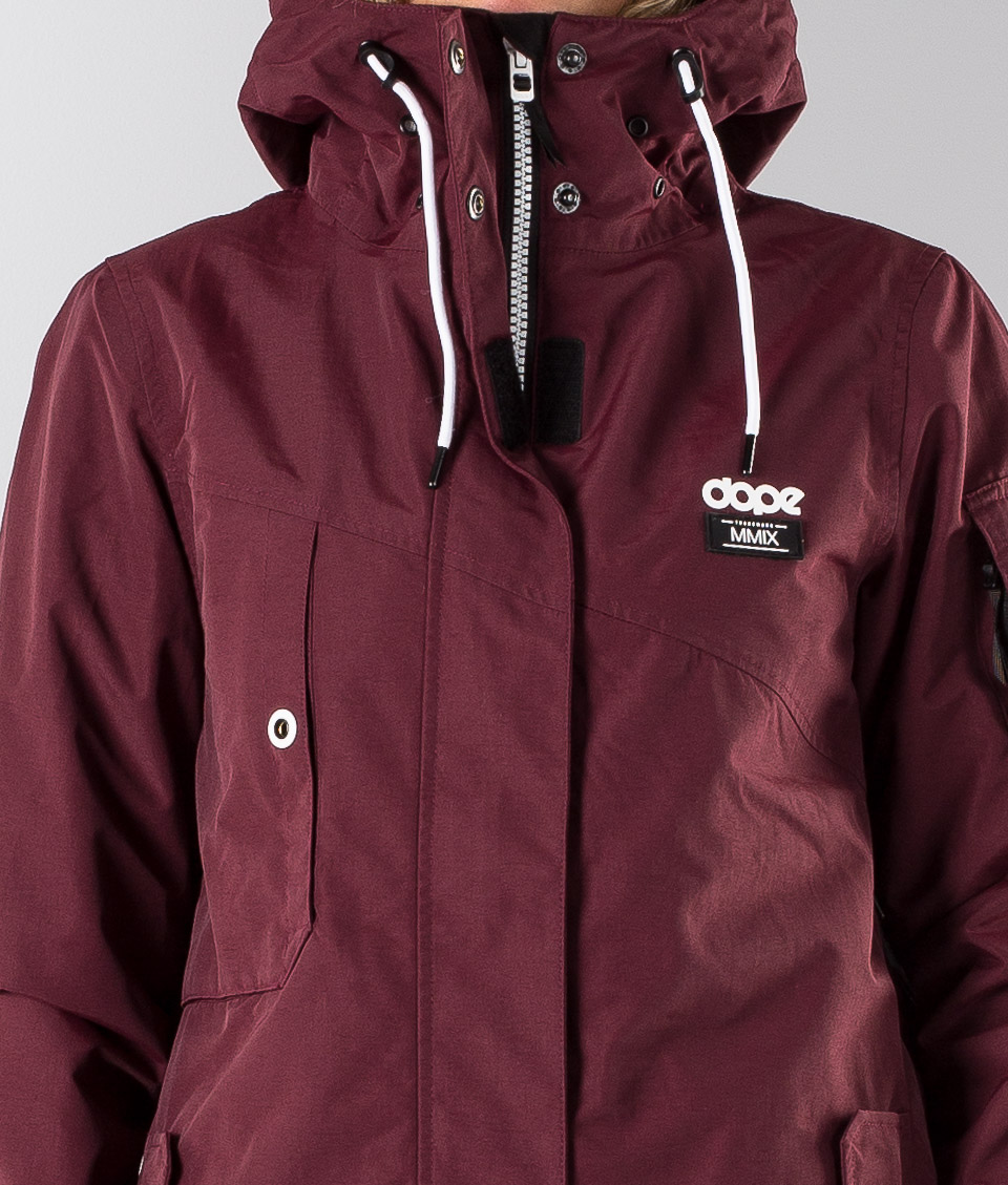 Dope Adept W 2018 Women's Snowboard Jacket Burgundy Ridestore UK