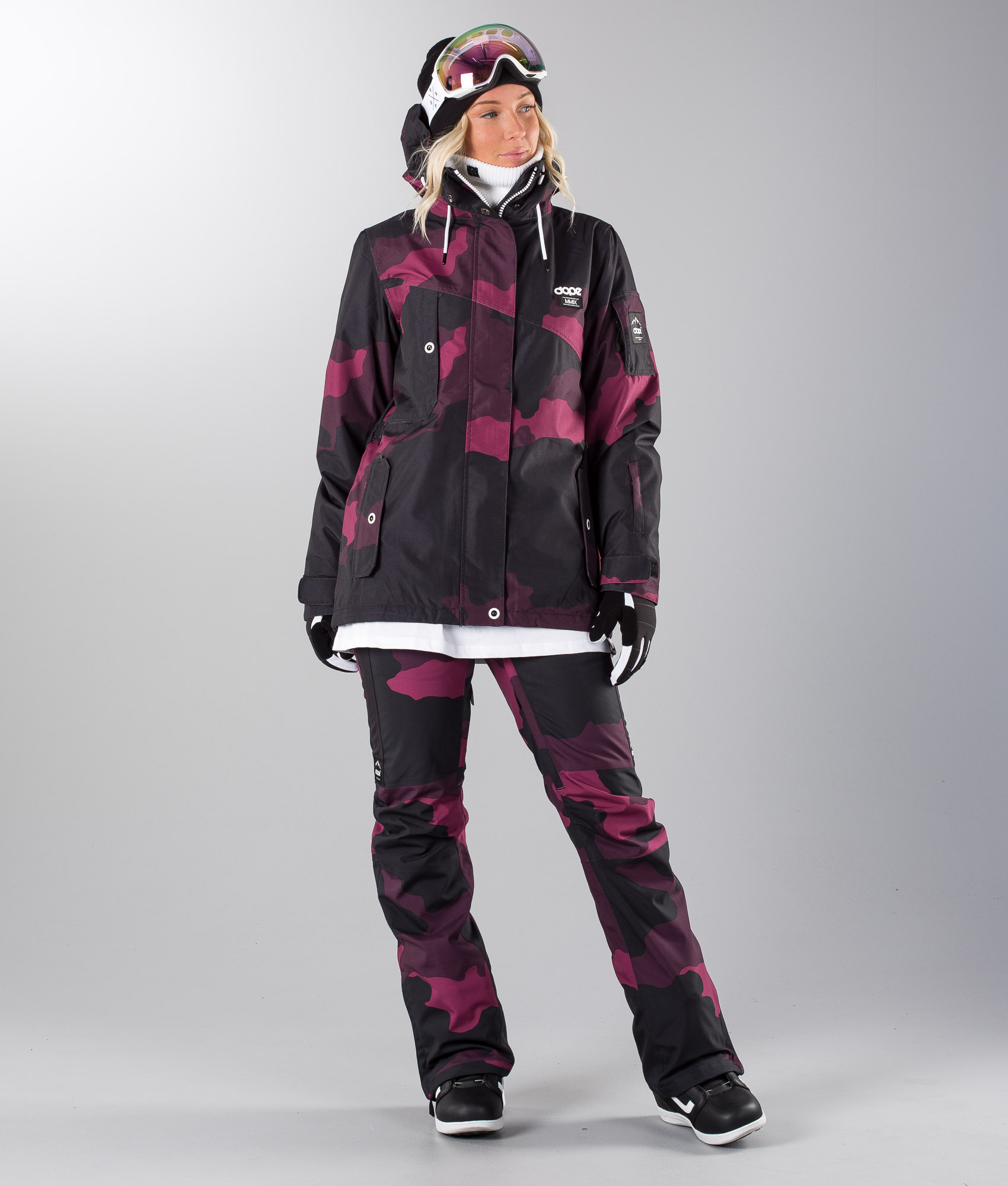 purple camo ski jacket