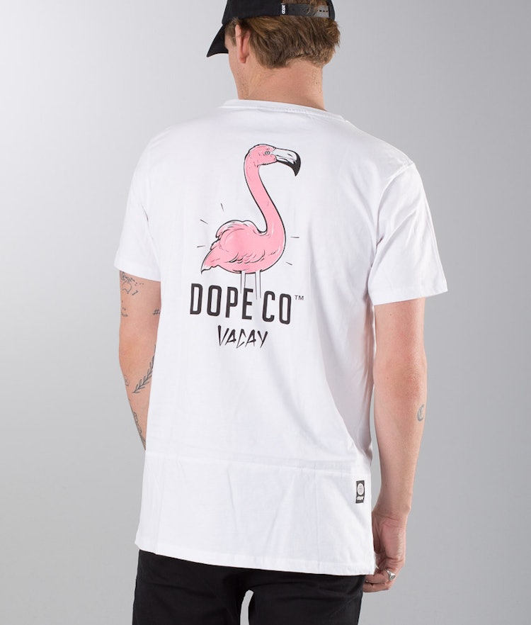 Dope Flamingo T-shirt Heren White, Afbeelding 1 van 6