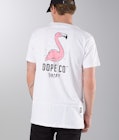 Dope Flamingo T-shirt Herre White