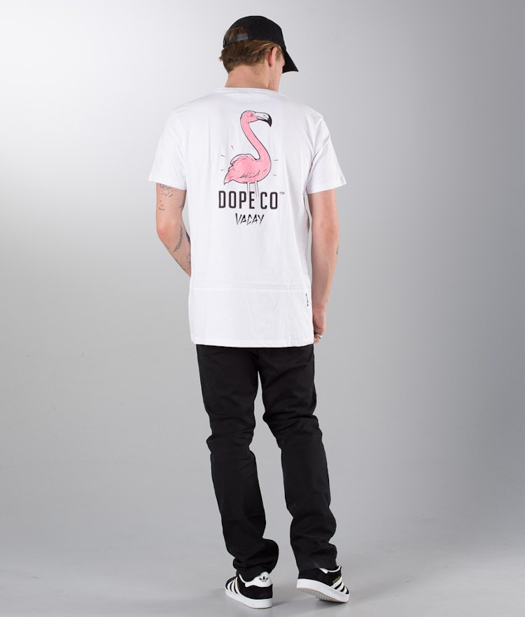 Dope Flamingo T-shirt Heren White, Afbeelding 5 van 6
