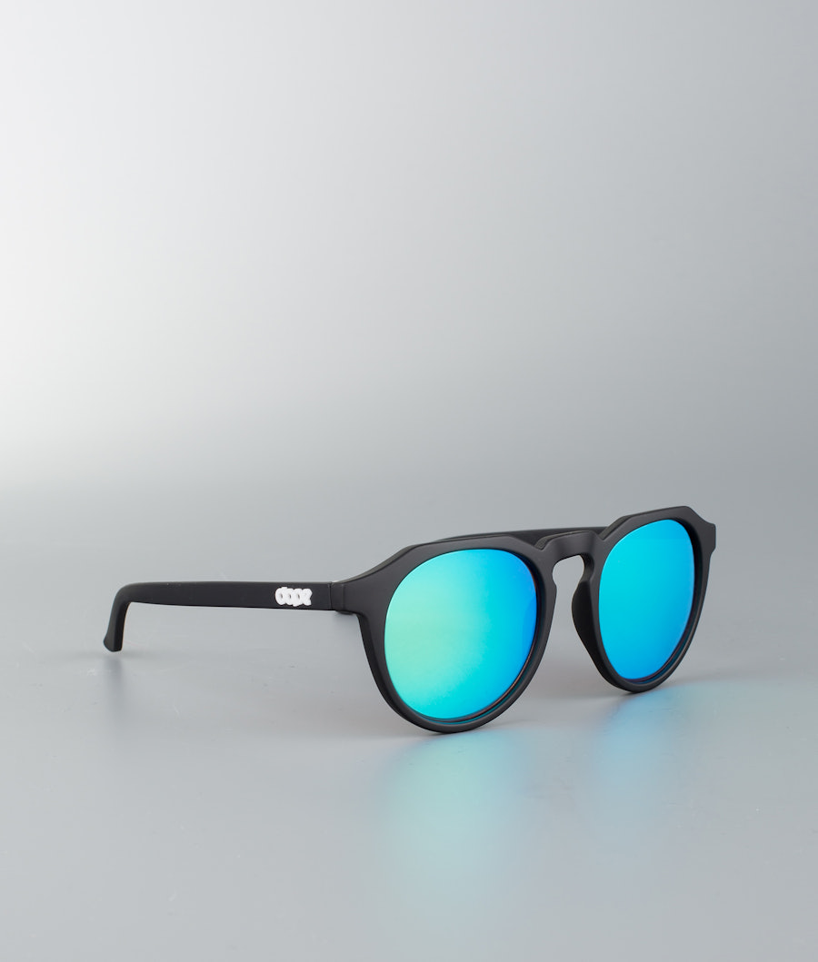 Dope Oldskool III Sunglasses Matte Black w/Green Mirror