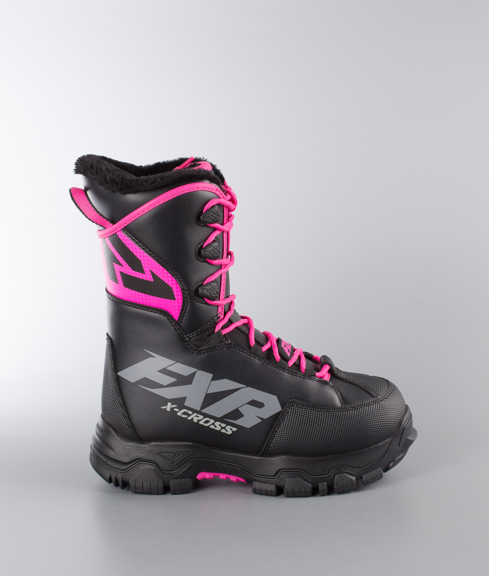 FXR X Cross Speed Snøscooterstøvler BlackFuchsia FXR X Cross Speed Snøscooterstøvler BlackFuchsia