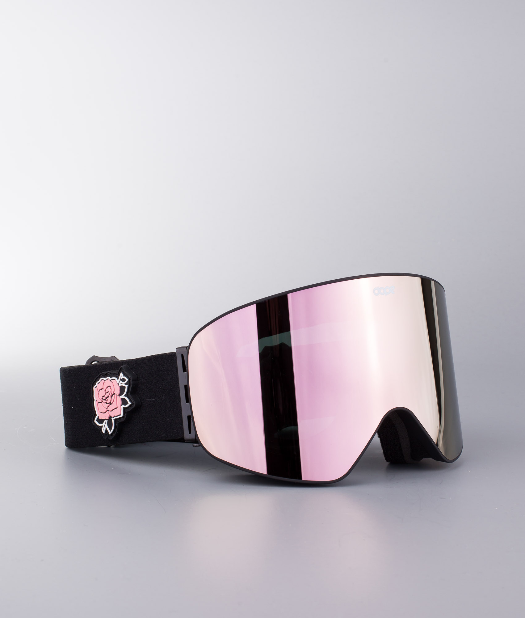 pink ski goggles