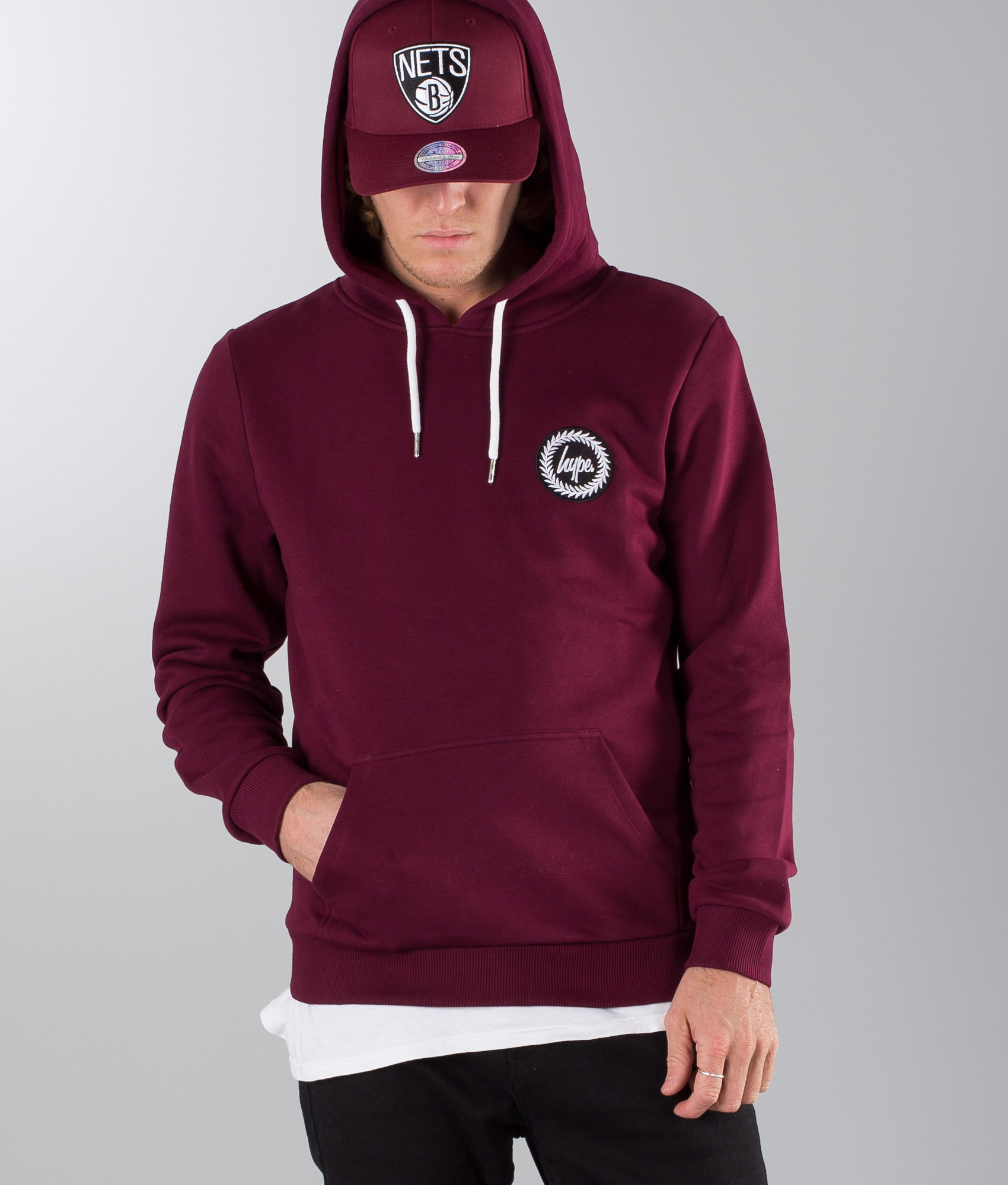 hype burgundy hoodie